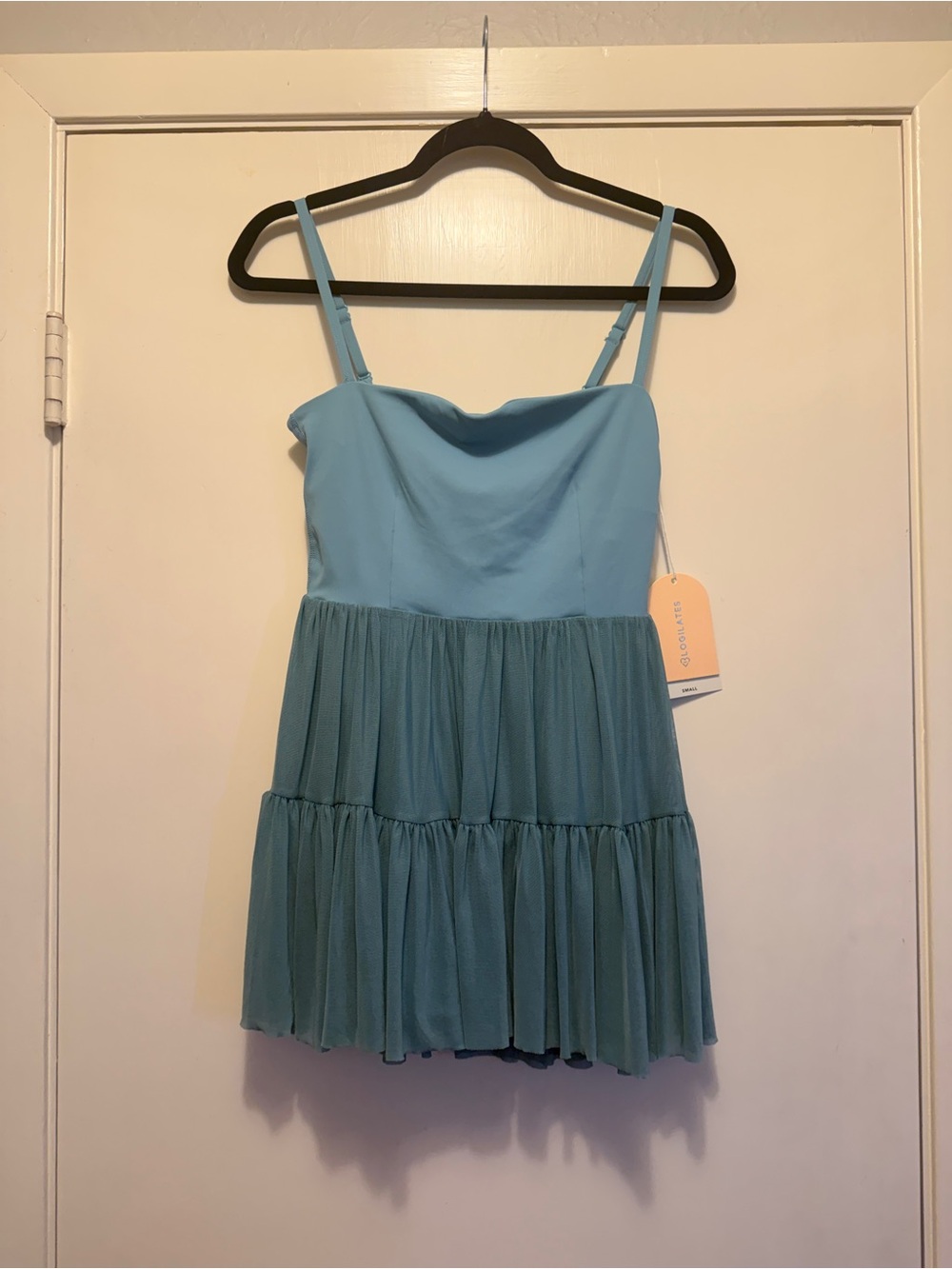 Blogilates Blue Tiered Active Dress with Adjustable Straps